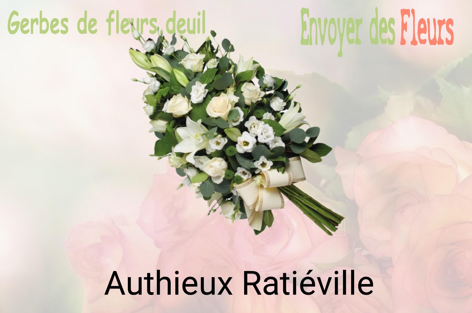 Gerbe de fleurs de deuil livrée à Authieux-Ratiéville